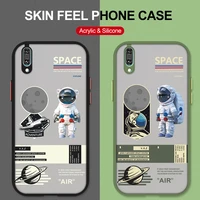 cute little astronaut painted case for huawei p30 p50 p20 pro lite p40 pro plus y9 y9s y8p y7 y7p y7a y7s y6p y6s y6pro y5 prime