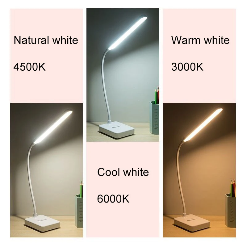 

New Desk Lamp Touch Switch 3-level Dimming Gooseneck Desktop Foldable Dimmable Eye Protection Study Reading Night LED Light