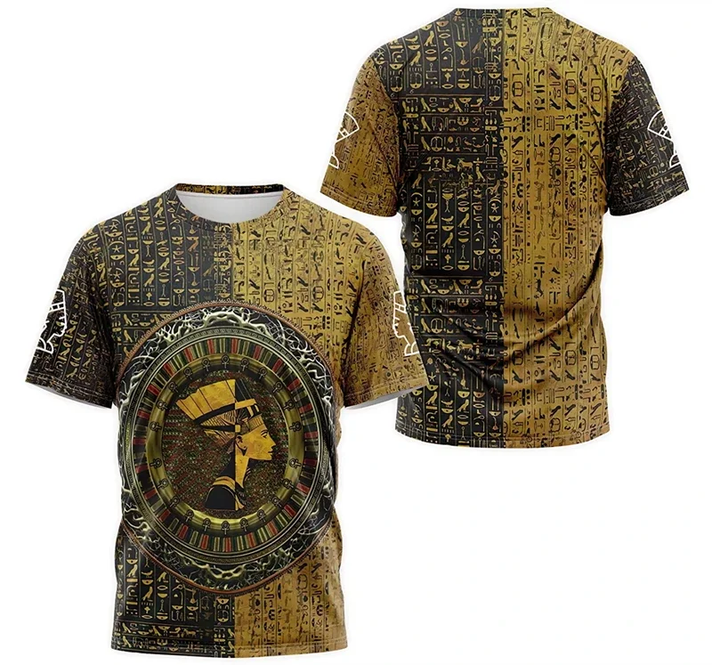 Фото Футболки Antigo egito fara grfico для мужчин mulheres impresso 3d moda masculina оверсайз y2k манга curta t camisa Dofas №3