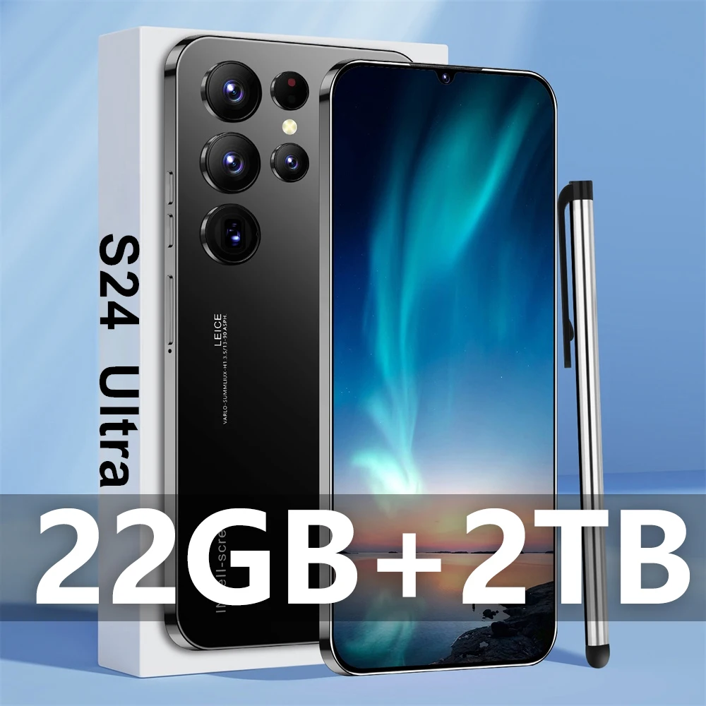 Горячий новый смартфон S24 Ultra, 7,3-дюймовый полноэкранный мобильный ...