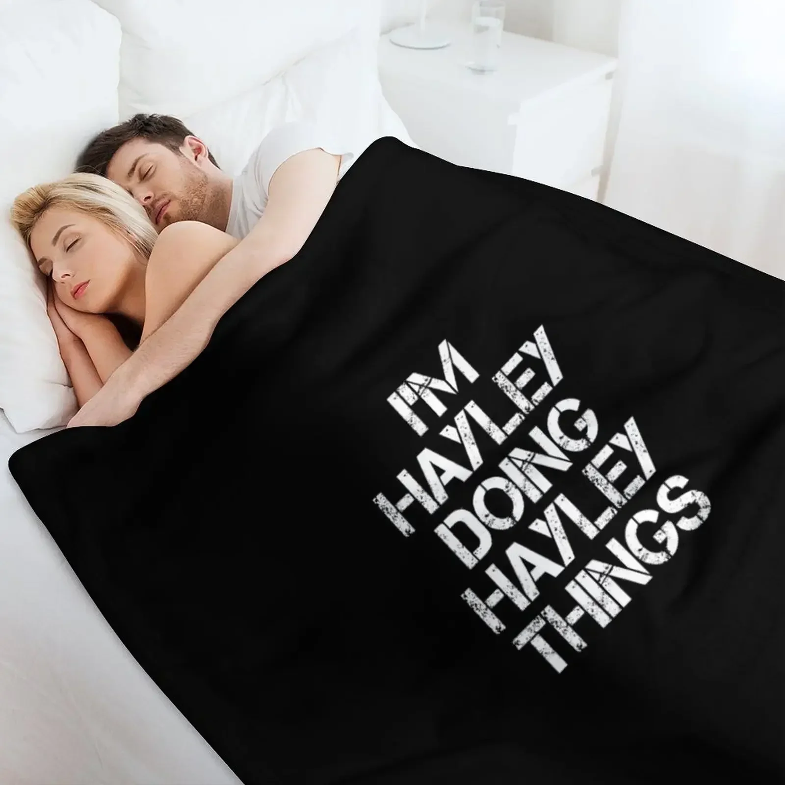 Футболка с именем Hayley - I'm Doing Things Name Gift Item Плед Пляжное утяжеленное