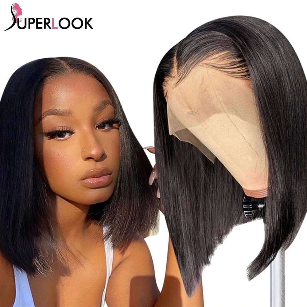 

Оптовая продажа, прямой короткий парик Боб, предварительно выщипанные бразильские натуральные человеческие волосы Remy, парики на сетке 4x4, п...