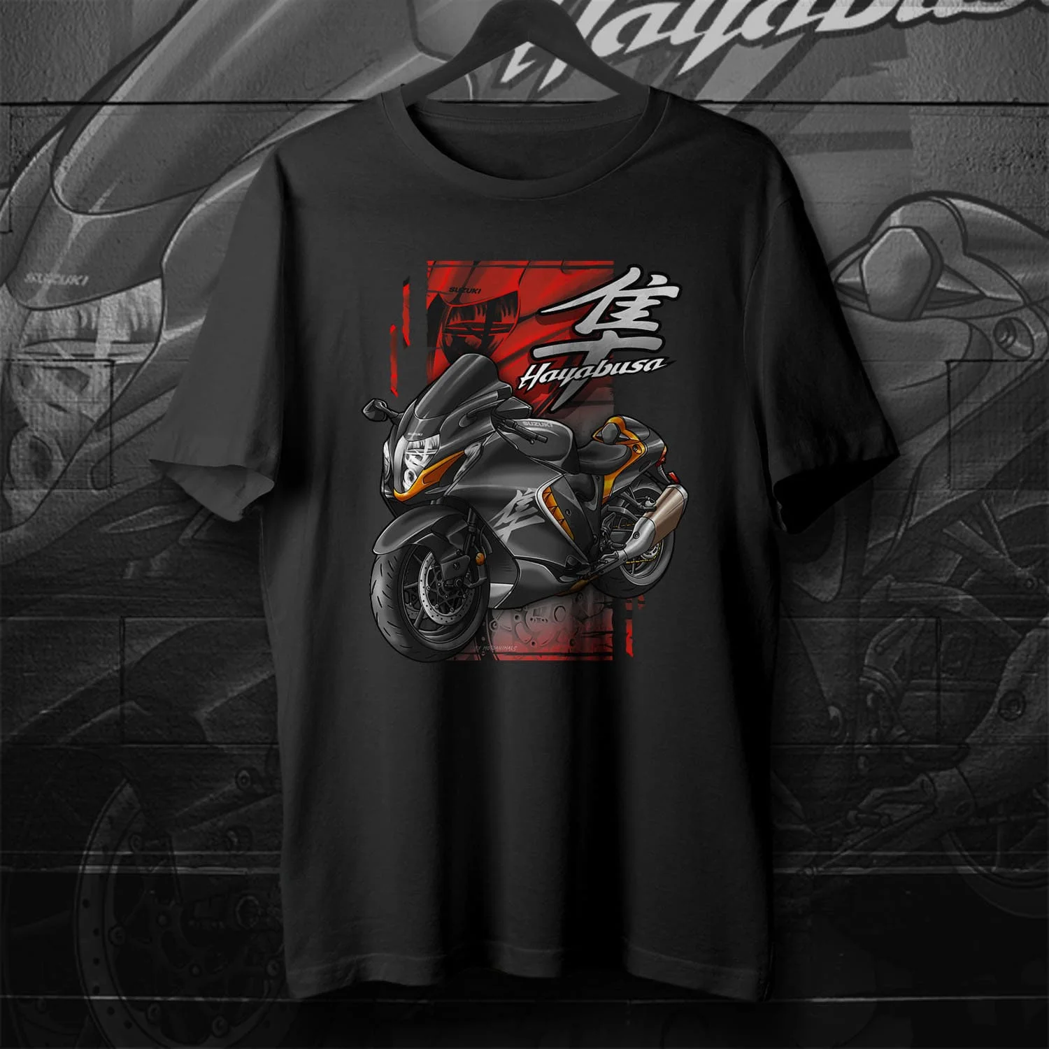 Японские модели 2021-2024 года мотоциклетная футболка Hayabusa новая повседневная