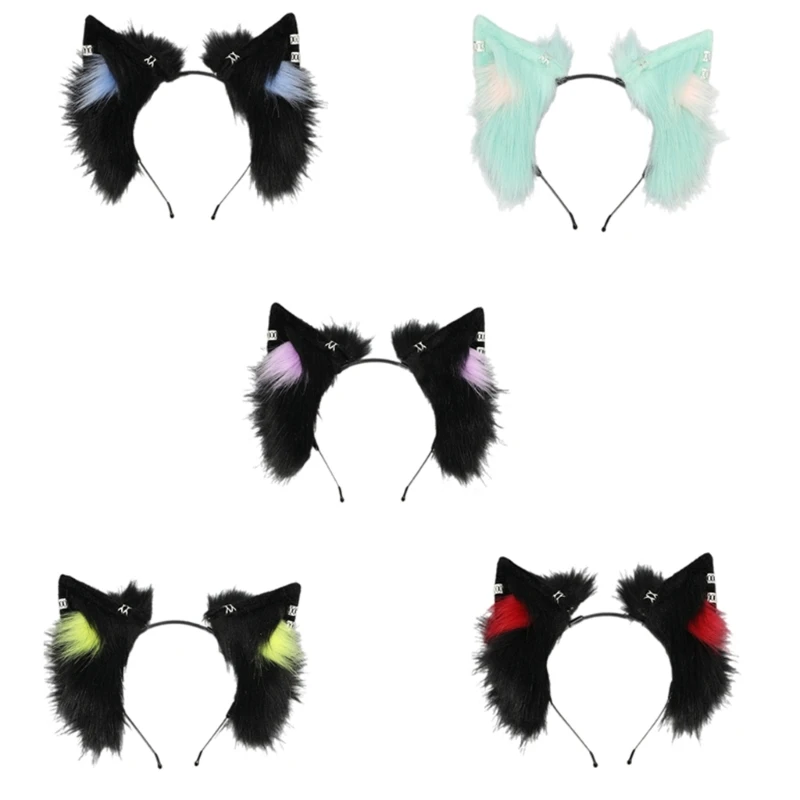 Регулируемая повязка для волос с лисьими ушками детей и взрослых вечерние