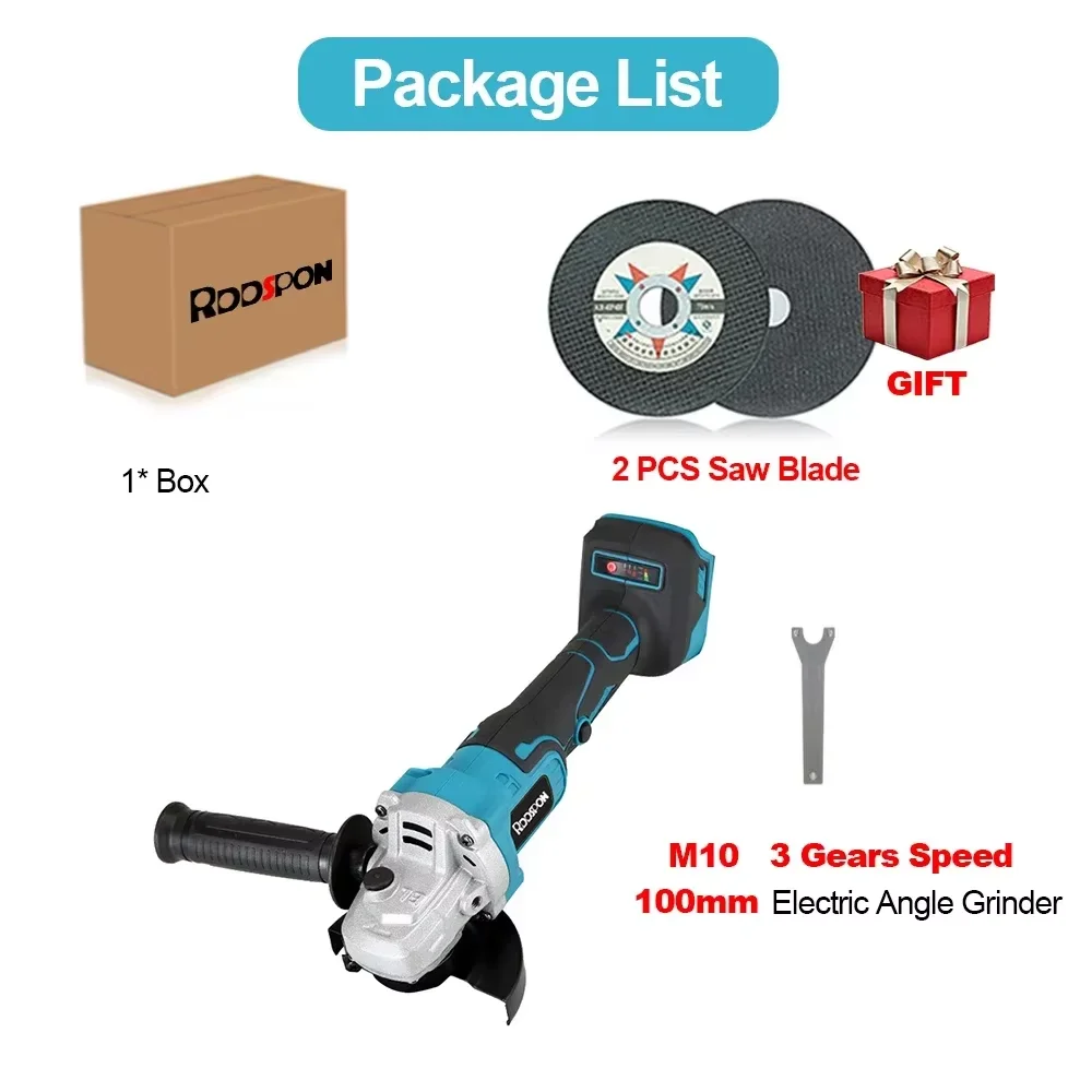 Бесщеточная угловая шлифовальная машина RDDSPON 125 мм для Makita