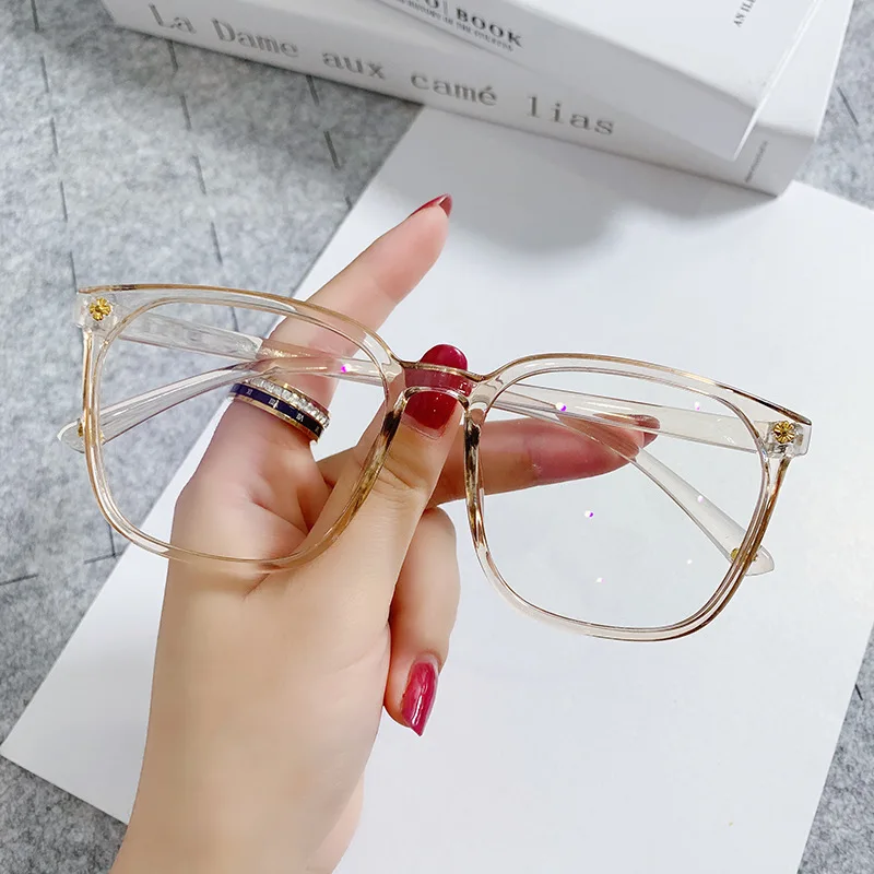 

Fashion Vintage Oversized Anti Blue Light Glasses Office Computer Goggles Unisex Round Frame Anti Radiation Video Gaming Eyewear