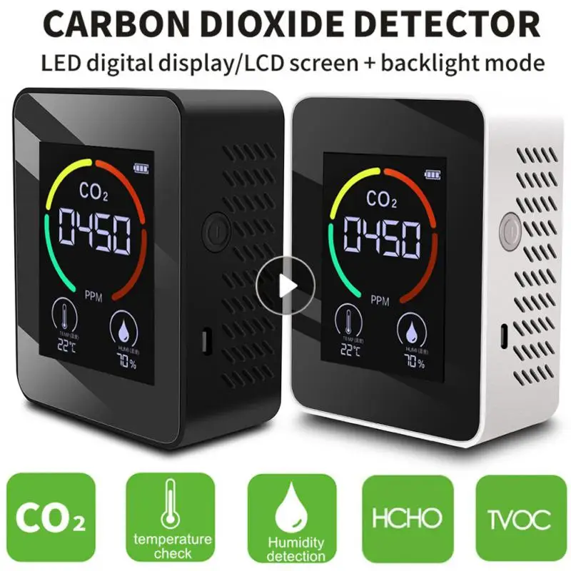

Счетчик CO2, многофункциональный Термогигрометр, домашний Интеллектуальный газоанализатор, бытовой цифровой монитор загрязнения воздуха