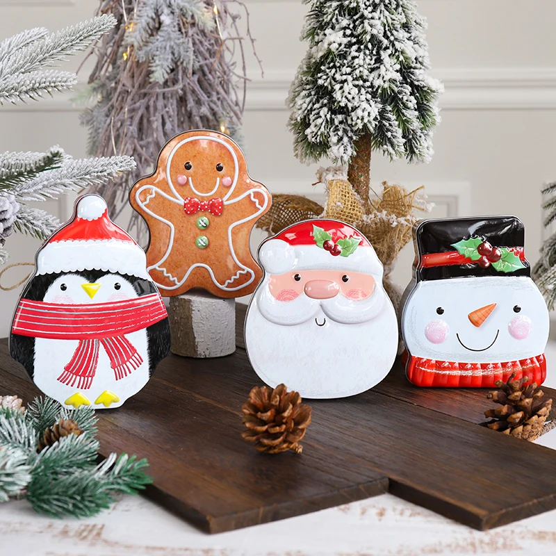 

Christmas Candy Boxes Gingerbread Iron Gifts Box Merry Christmas Decorations for Home New Year Xmas Christmas Ornaments Navidad