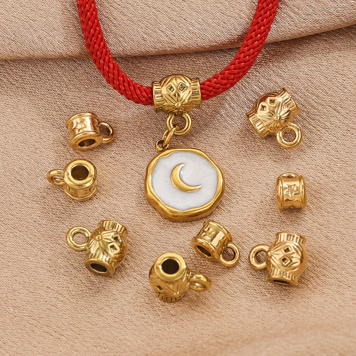 Цельные литые браслеты из нержавеющей стали в ретро стиле 5 шт