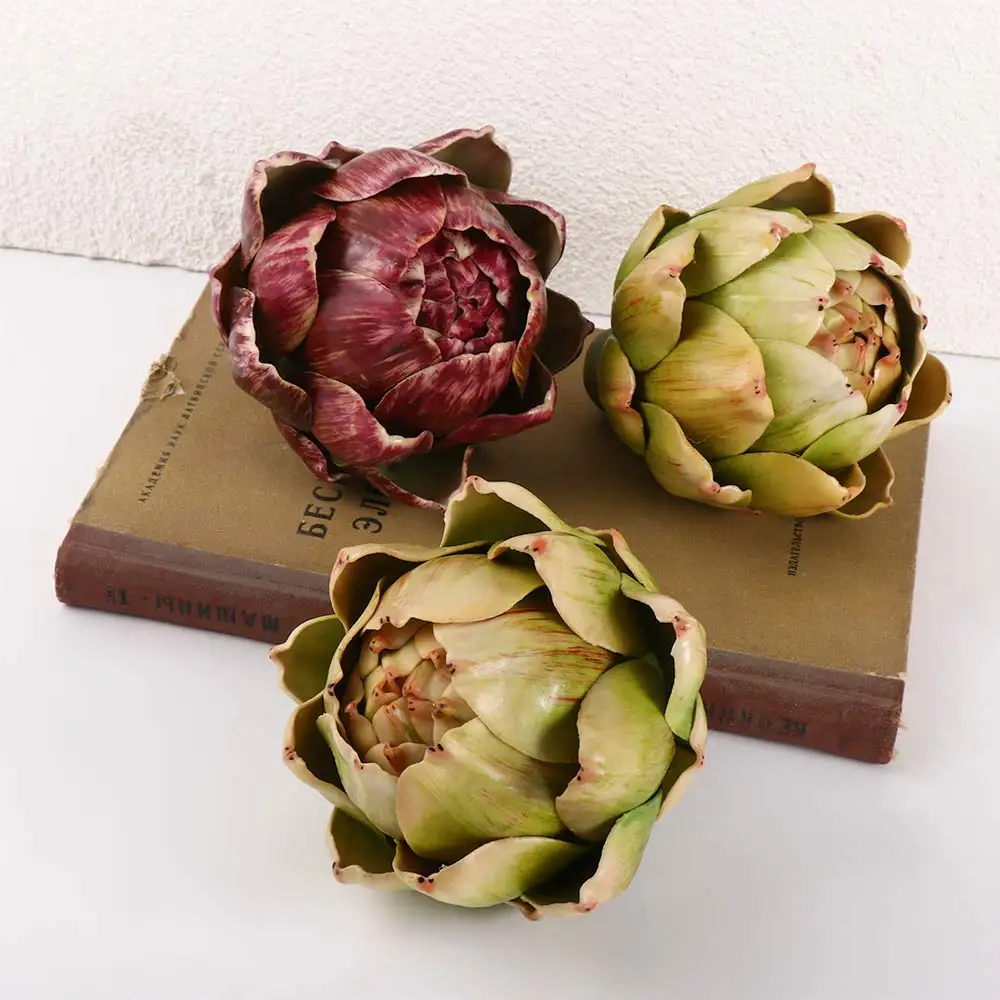 

Small Large Artificial Artichoke Fake Vegetables Fruits For Kitchen Home Decorations Green Plant Nearly Natural