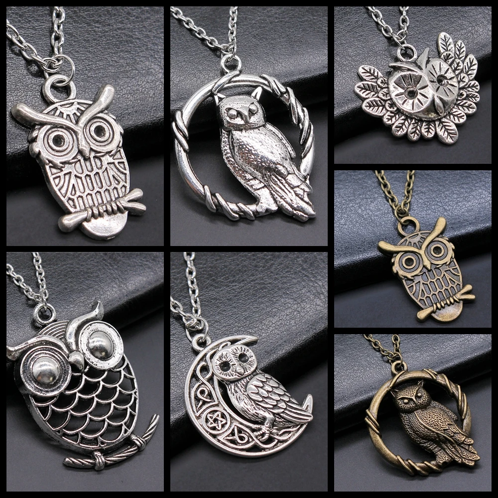 

Ожерелье с кулоном в виде совы для женщин и мужчин, длинное ожерелье-цепочка, Креативные украшения вечерние, аксессуары в подарок