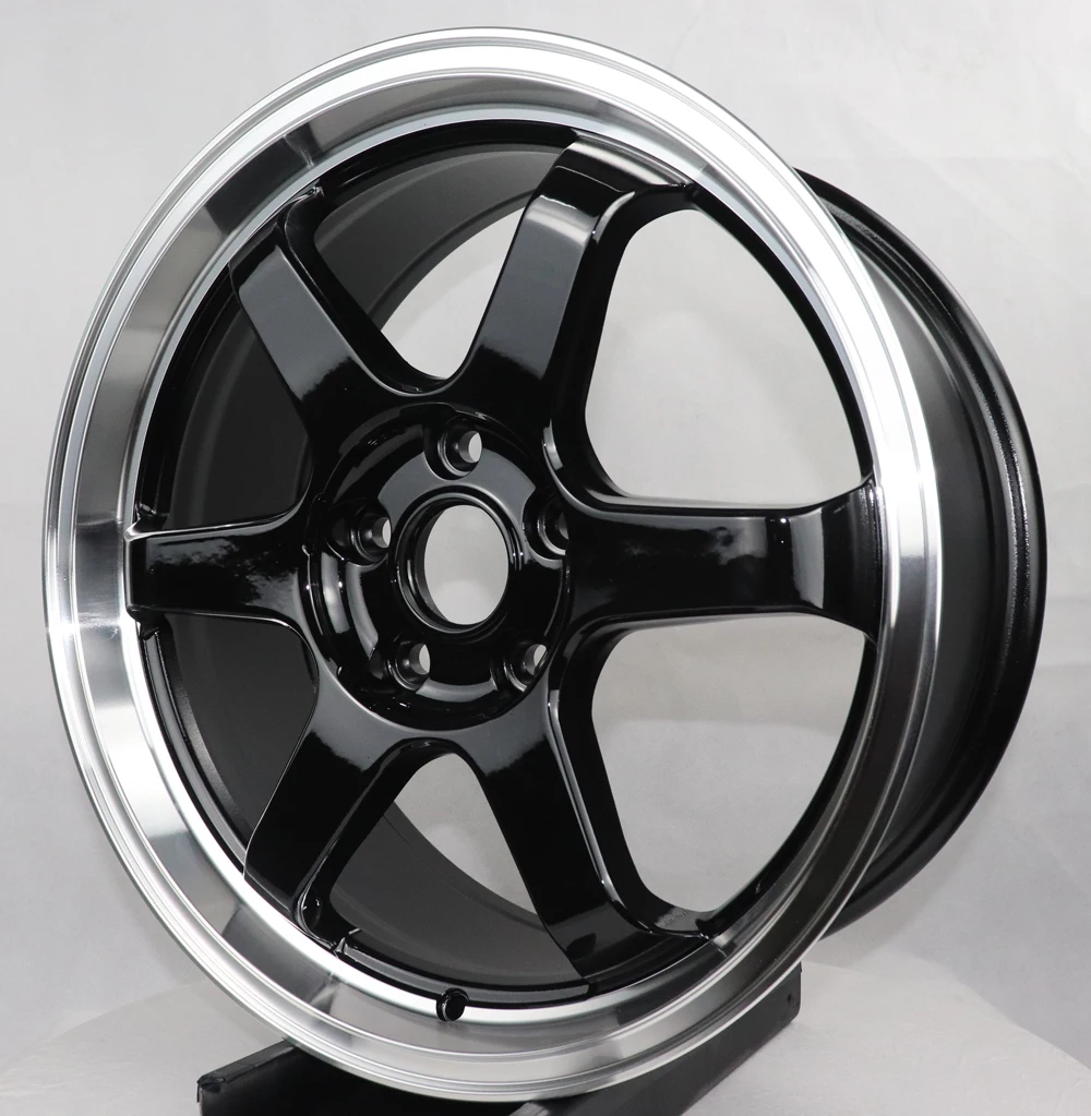 

JT013 Factory wholesale TE37 5x100 pcd 5x114.3 17 inch Aluminum Alloy Wheels for car rim