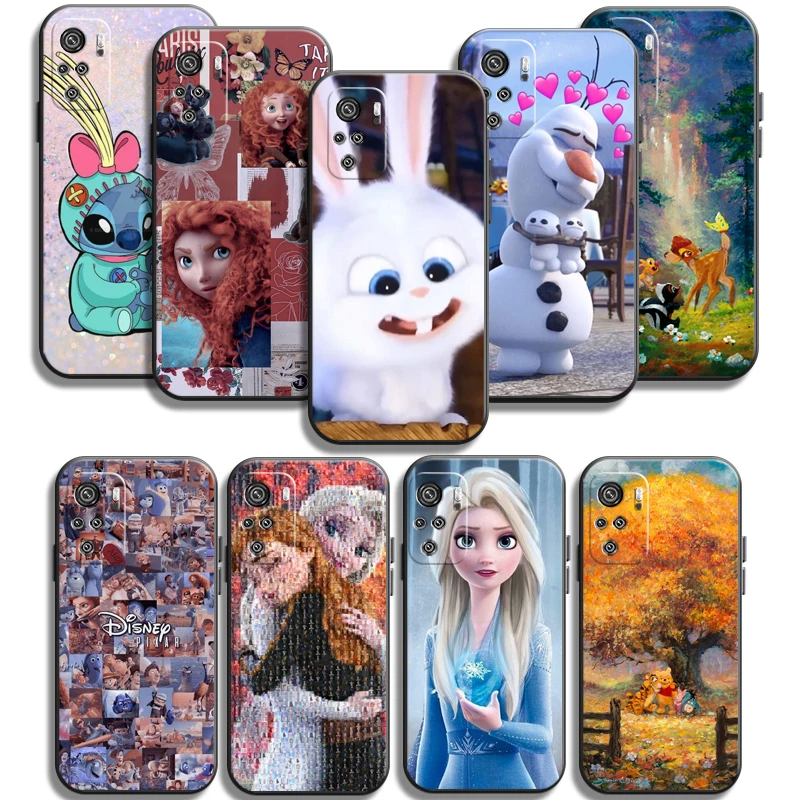 

Disney Cute Phone Cases For Xiaomi POCO F3 GT X3 GT M3 Pro X3 NFC Redmi Note 9 10 Pro 5G Funda Back Cover