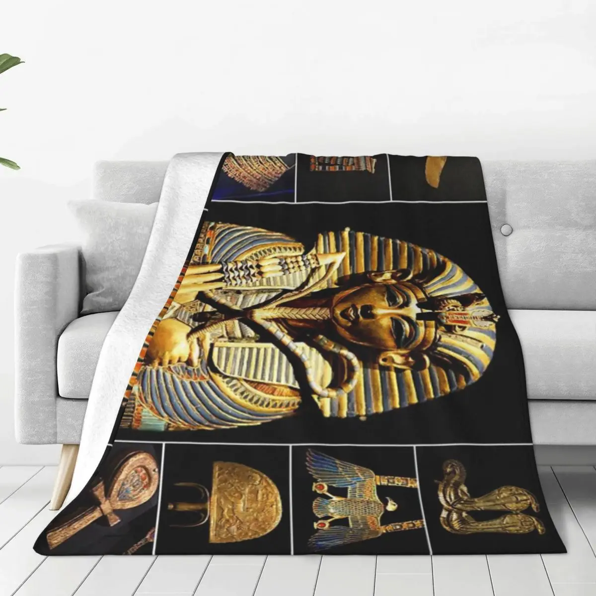 King Tutankhamun артефакты одеяло фланец Текстильный декор портативные супер мягкие