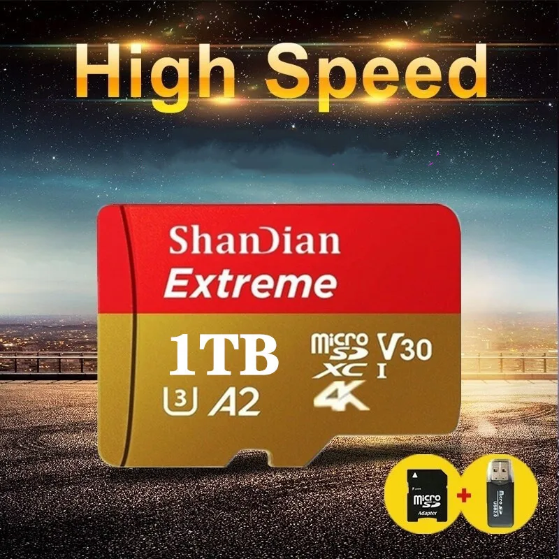 

2021 new high-speed super large memory256GB/ 512GB / 1TB + USB drive micro SD card TF memory card + card reader sd card cards
