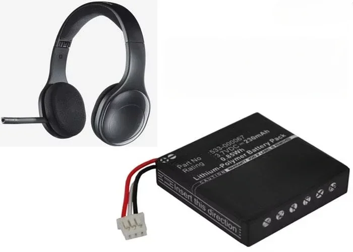 Аккумулятор 230 мАч 533- 000067 для Logitech H800