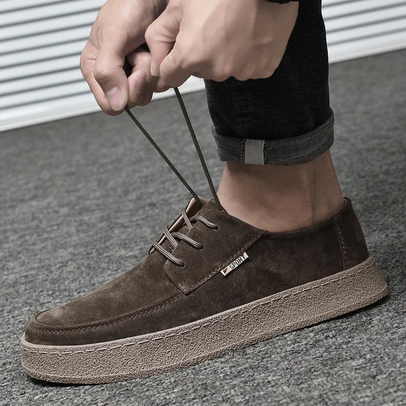 

Men High Quality Casual Shoes New Suede Leather Shoes Fashion Men's Shoes Comfortable Bottom Walking Mens shoes S12160-S12170