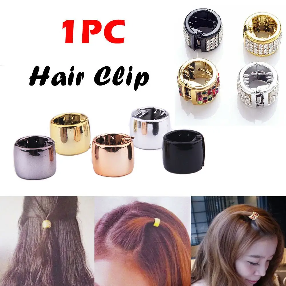 

Punk Crystal Girls Woman Hair Cuff Ponytail Holder Hair Ring Headband