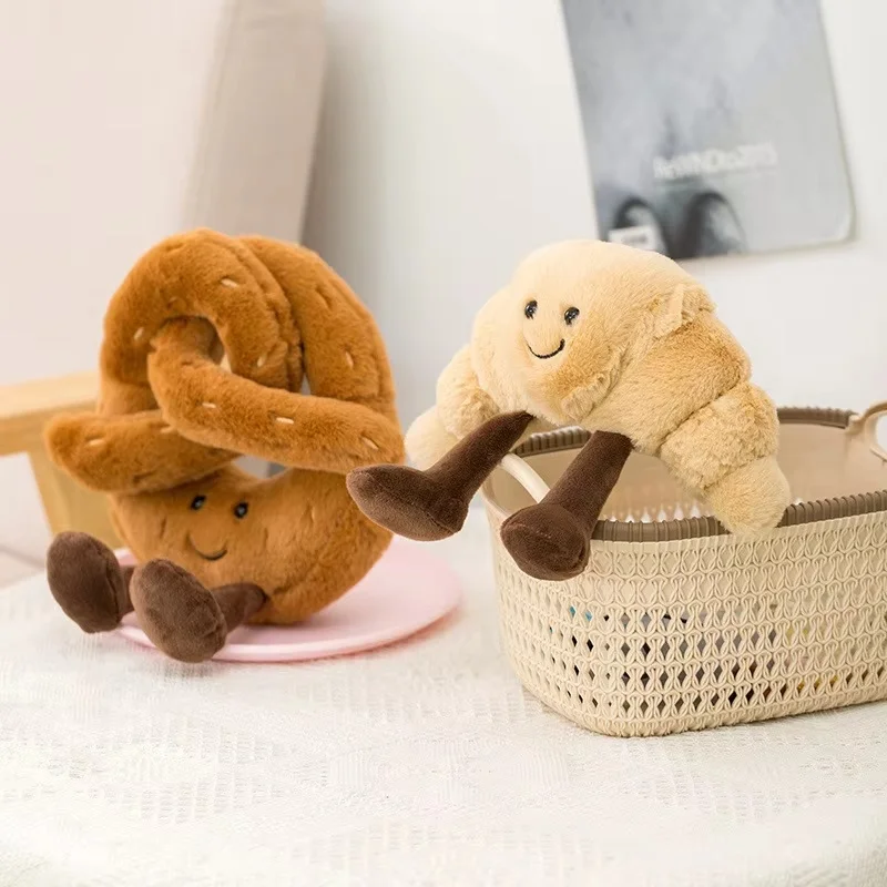 Jellycat милая кукла мультяшная фигурка Pretzel Crossant тост хлеб еда игрушка мягкий декор