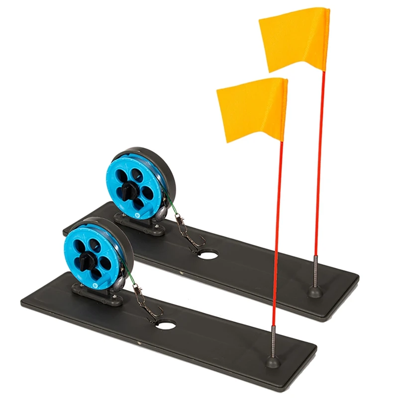 

Quality Portable Winter Ice Fishing Rod Tip Up With Flag Marker Pole Indicator Equipment Winter Outdoor Fishing Accessories