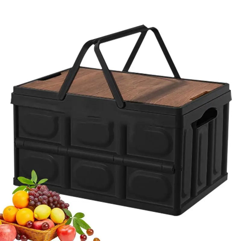 

Outdoor Camping Folding Box Storage Box Garden Tools And Pool Toys Storage Bin For Camping Folding Storage Crate For Kitchen Car
