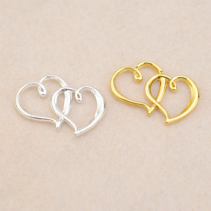 10 шт., подвески в виде сердца