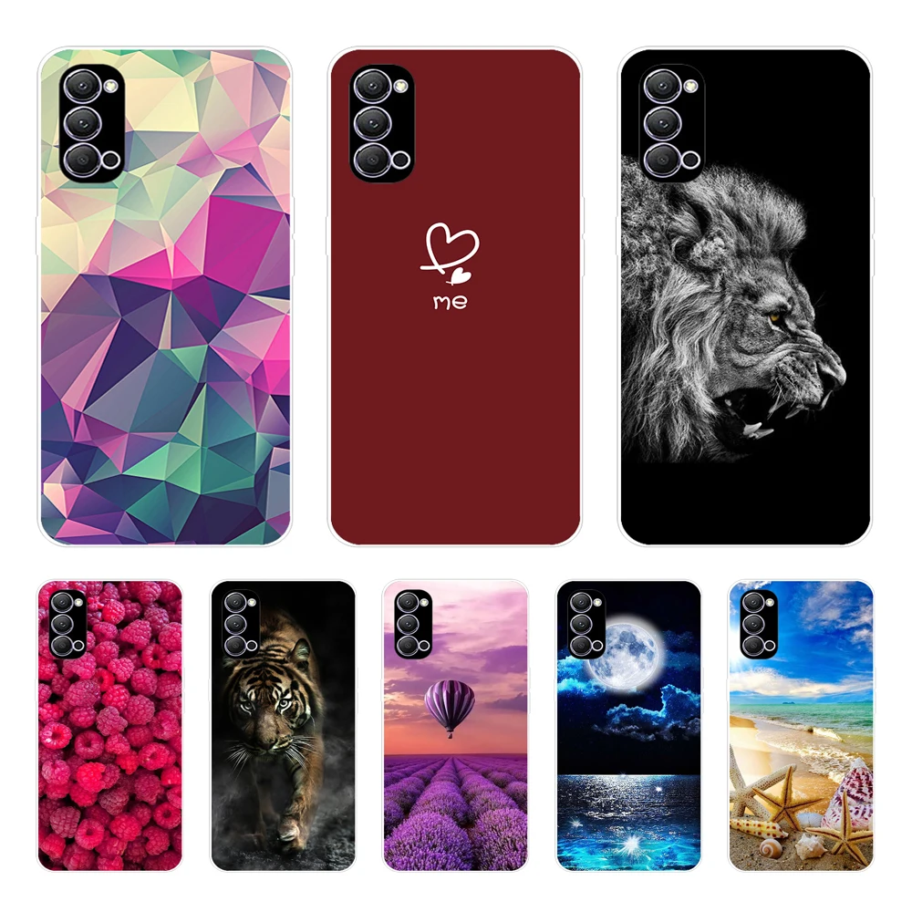 Для Oppo Reno4 Pro Чехол Reno 4 Мягкий силиконовый милый чехол с рисунком для Oppo Reno4 5G Reno 4 Pro 5G CPH2089 чехол для телефона s Fundas Coque