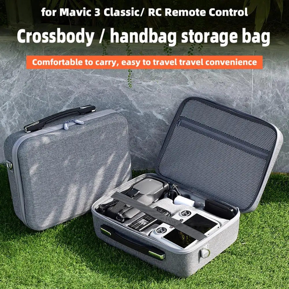 

Single Shoulder Storage Box Portable Carrying Case Compatible For Dji Ma-vic 3 Classic Rc Remote Control With Screen