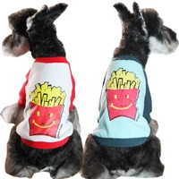 chips print fall spring pet clothes pattern dog clothes cat dog sweatershirt hoodie bichon teddy small dog clothes
