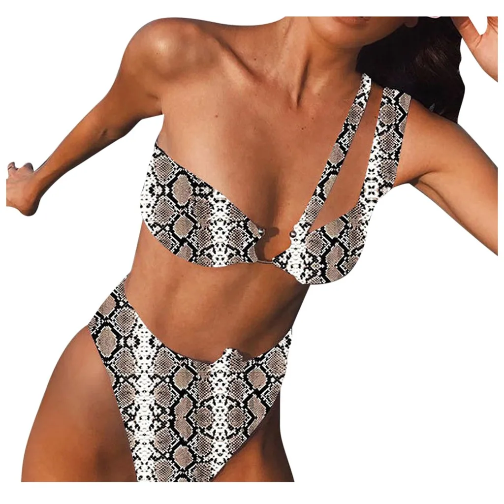 

Two-Piece Print Swimwear Women Sexy Set Leopard Bikini Beachsuit Sling Knotted Swimwears Swimwears tankinis sexy swimsuit