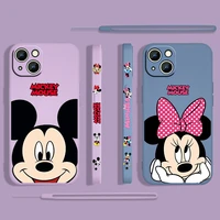 mickey mouse minnie friends for apple iphone 13 12 mini 11 pro xs max xr x 8 7 6s se plus liquid left rope phone case coque capa