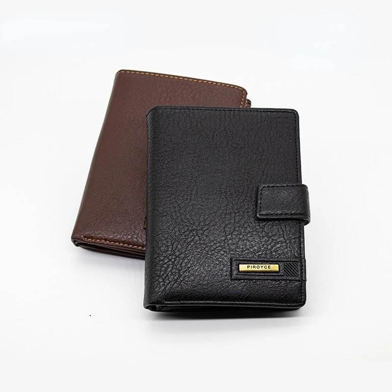 

2 In 1 Luxury Brand Mens Genuine Leather Business Wallet Clutch Wallets Money Purse with Passport Cover and License Case