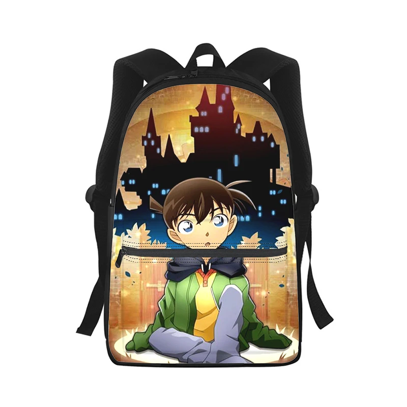 Detective Conan Anime Men Women Backpack 3D Print Fashion Student School Bag Laptop Backpack Kids Travel Shoulder Bag
