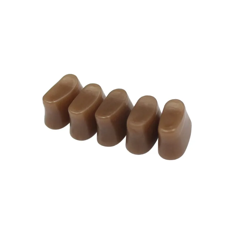 

5 Pcs Flute Tail Rubber Brick Orchestral Instrument Repair Parts Flute Hole Block Rubber Brick Size Brown Key Pad Repair Tool