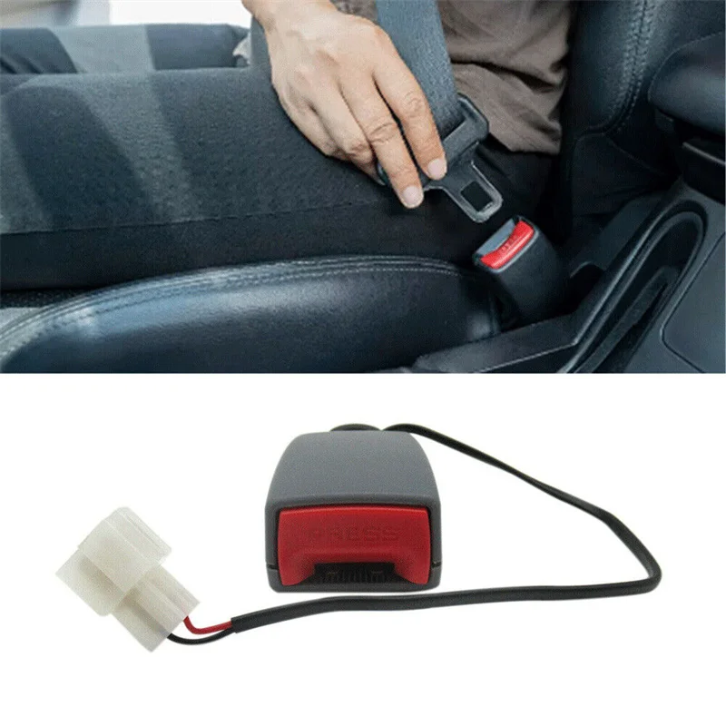 

Universal Car Front Seat Belt Buckle Steel Socket Plug Connector W/Warning Cable 173mm Alarm Signal Wire Buckle Car Accessories