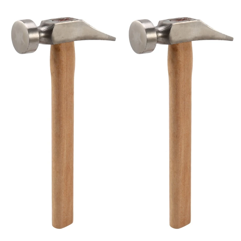 

2Pcs Cobbler Shoe Repair Hammer Wood Handle Leather Work Shoemaking Repairing Remmending Shoe Tool