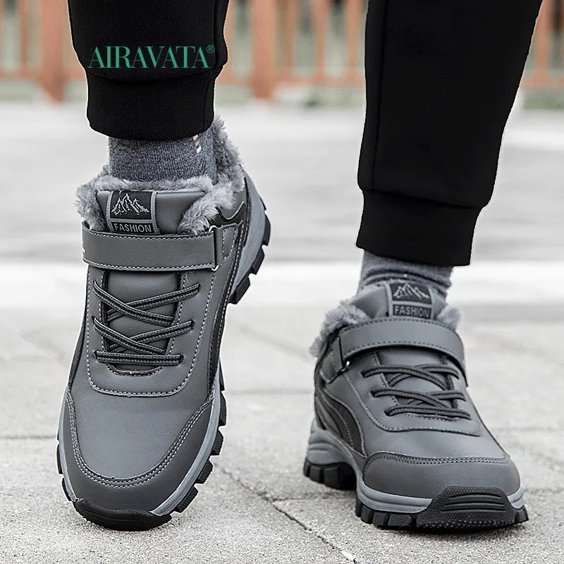 Winter Couple Casual Boots Stylish Sneaker For Men Outdoor Quality Warm Plush Lined Female Shoes Wrap Ankle Snow Boots Outdoors