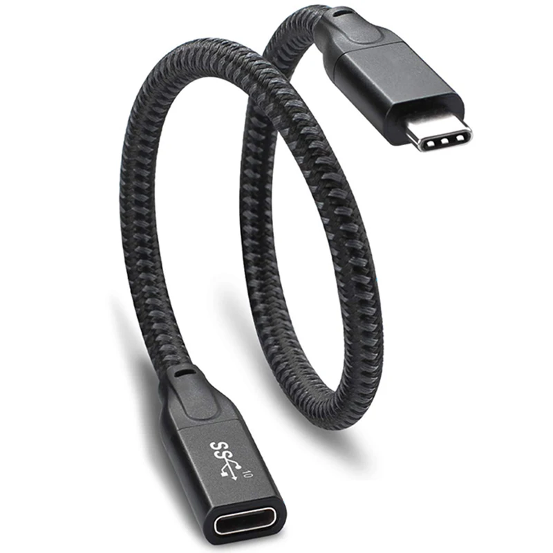 

Удлинитель USB C 1 фут, удлинитель USB 3,1 (10 Гбит/с) Type C «Папа-мама», совместимый кабель для быстрой зарядки