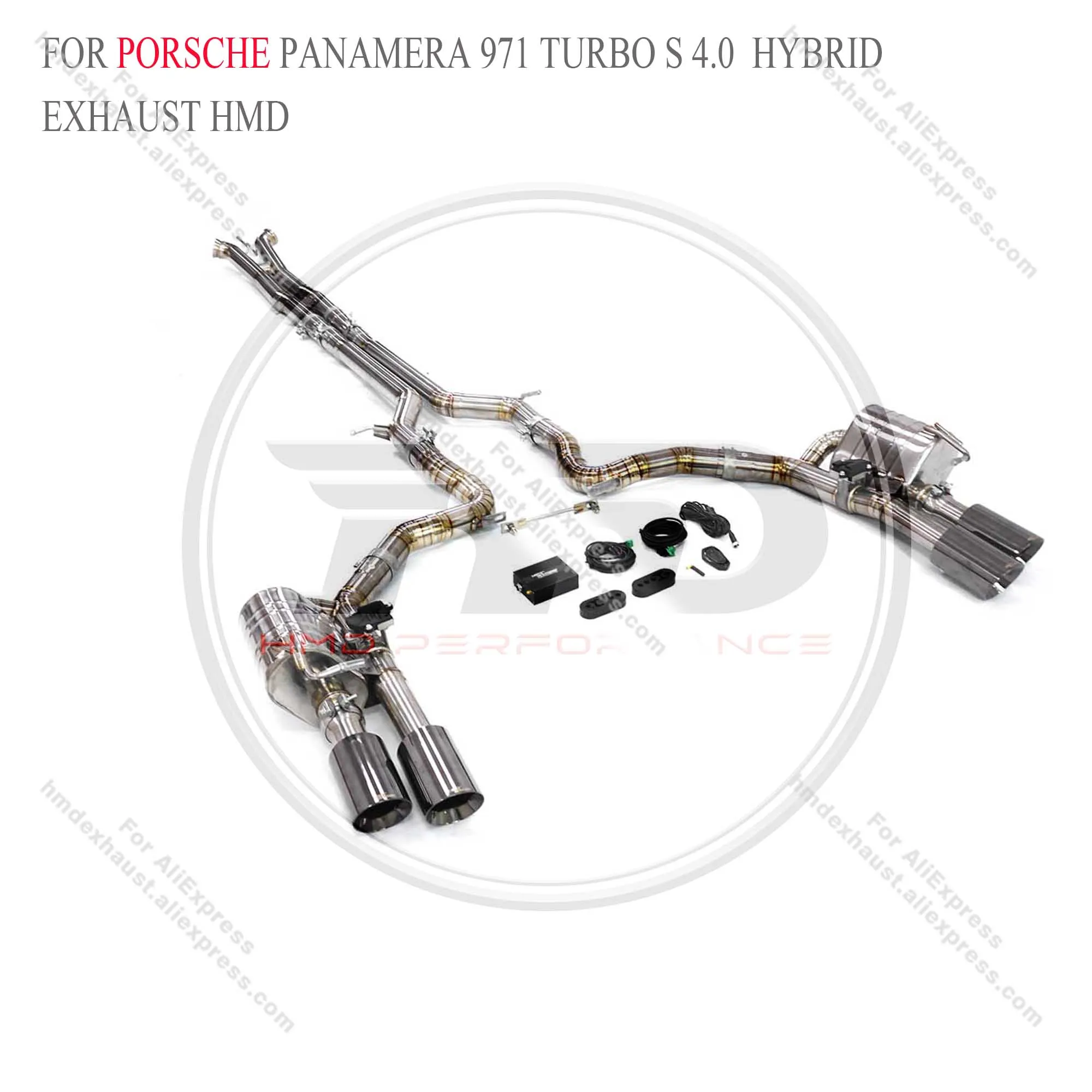 Титановая выхлопная система HMD Catback для Porsche Panamera 971 Turbo S 4 0 гибридный электронный