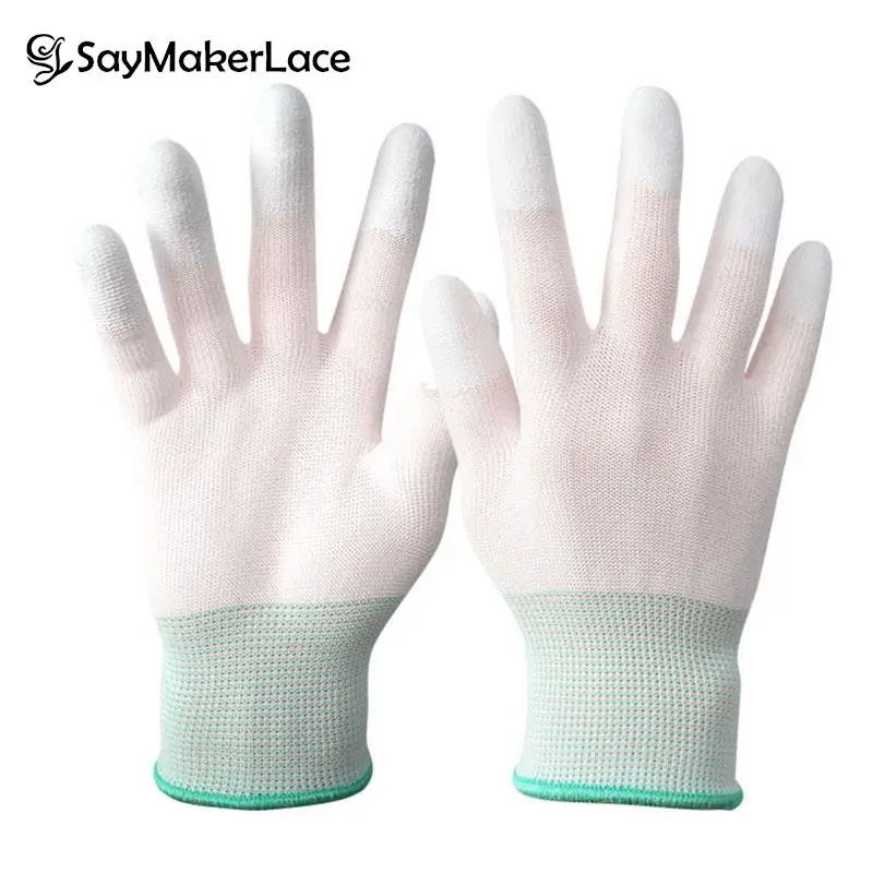 

1/2/5Pair PU Finger Coated Antistatic Gloves Finger PC Antiskid Anti Static ESD Electronic Working Gloves For Finger Protection
