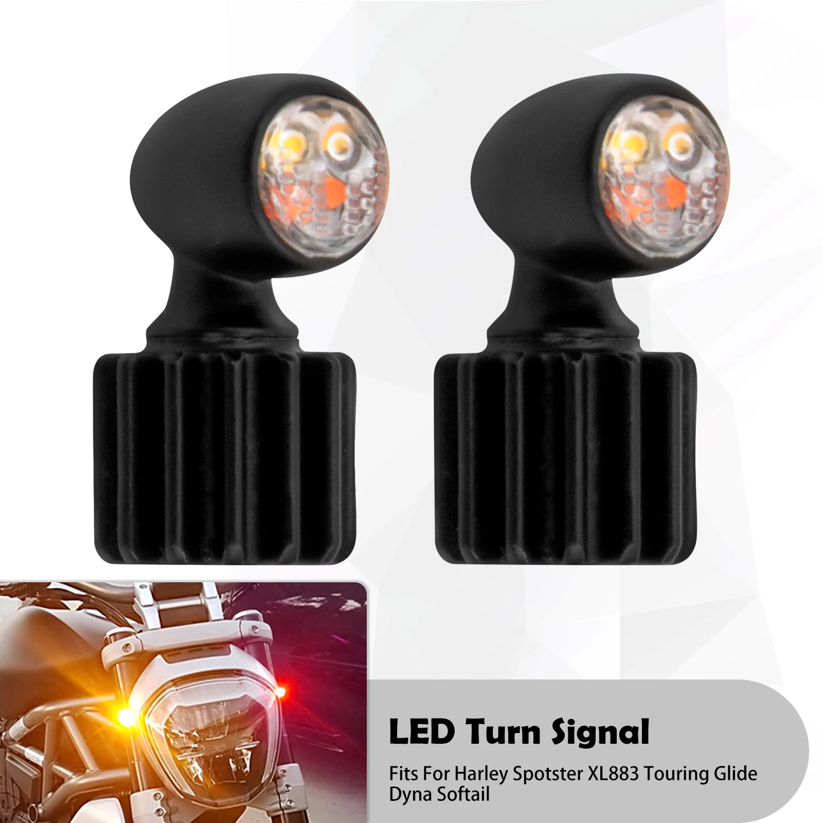 

Мотоциклетный мини-светодиодный указатель поворота, стоп-сигнал, мигалка, ходовые огни для Harley Sportster Touring Road Glide Dyna Softail