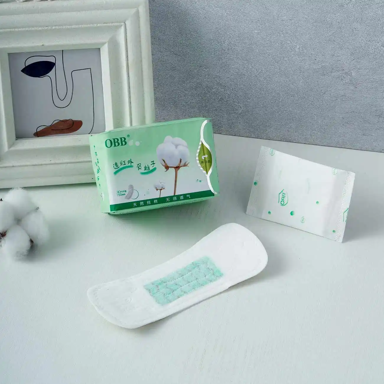 OBB бренд привлекательная цена новый тип Serviette Hyginique одноразовые мягкие женские