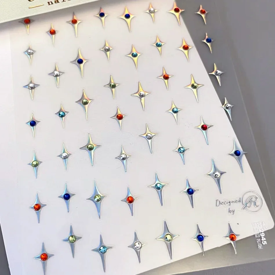 Минималистичная Лазерная Звезда в стиле панк Бронзирующая Золотая Серебряная