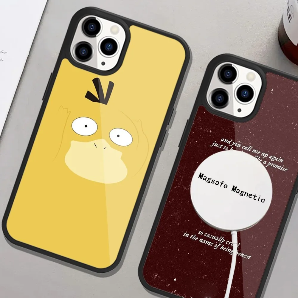 Милый мультяшный чехол для телефона iPhone Magsafe Magnetic 15 14 13 12 11 Plus Pro Max с беспроводной