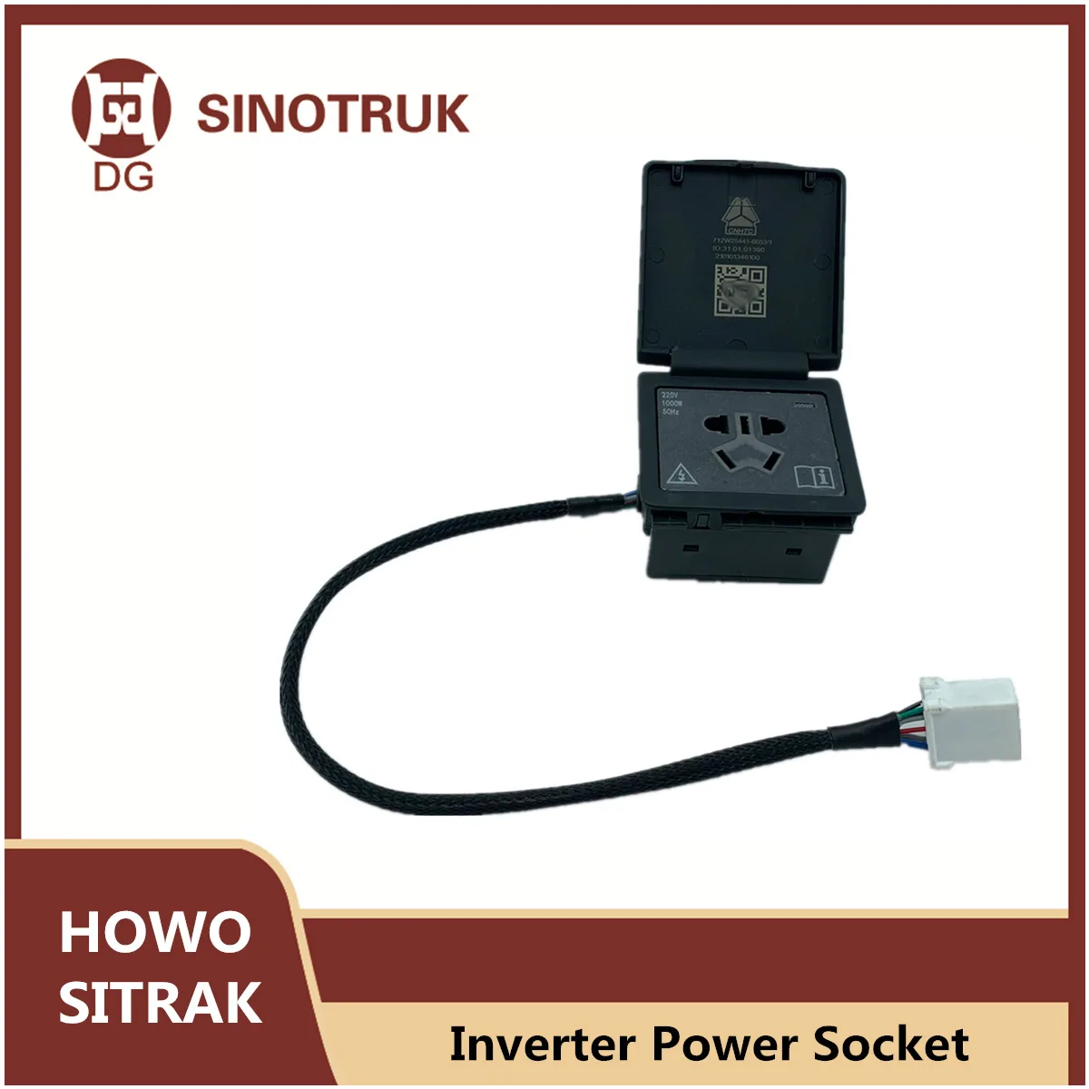 

Inverter Power Socket For SIONTRUK HOWO T5G T7H SITRAK G7H Cover Connector Original Parts 712W25441-6053