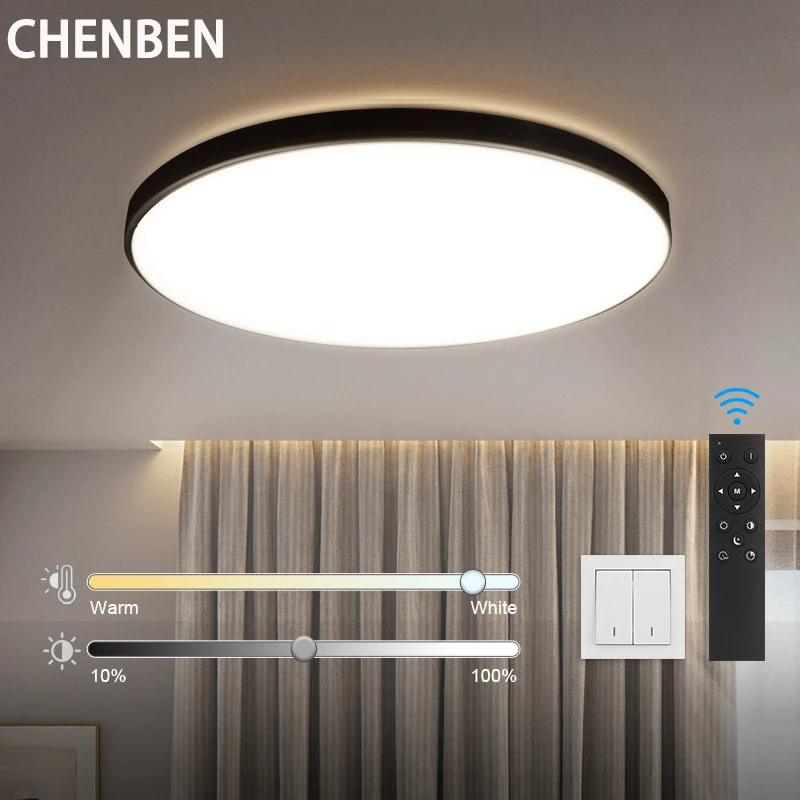 Led Ceiling Lamp Home Appliances Ultra Bright for Living Room Dimmable LED Panel Lamp for Bedroom Kitchen Corridor Ceil Lighting