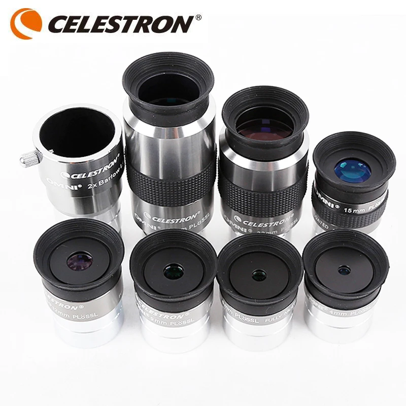 

Celestron Omni 4mm 6mm 9mm 12mm 15mm 32mm 40mm Eyepiece and 2X Barlow Lens Fully Multi-Coated Metal for Astronomical Telescope
