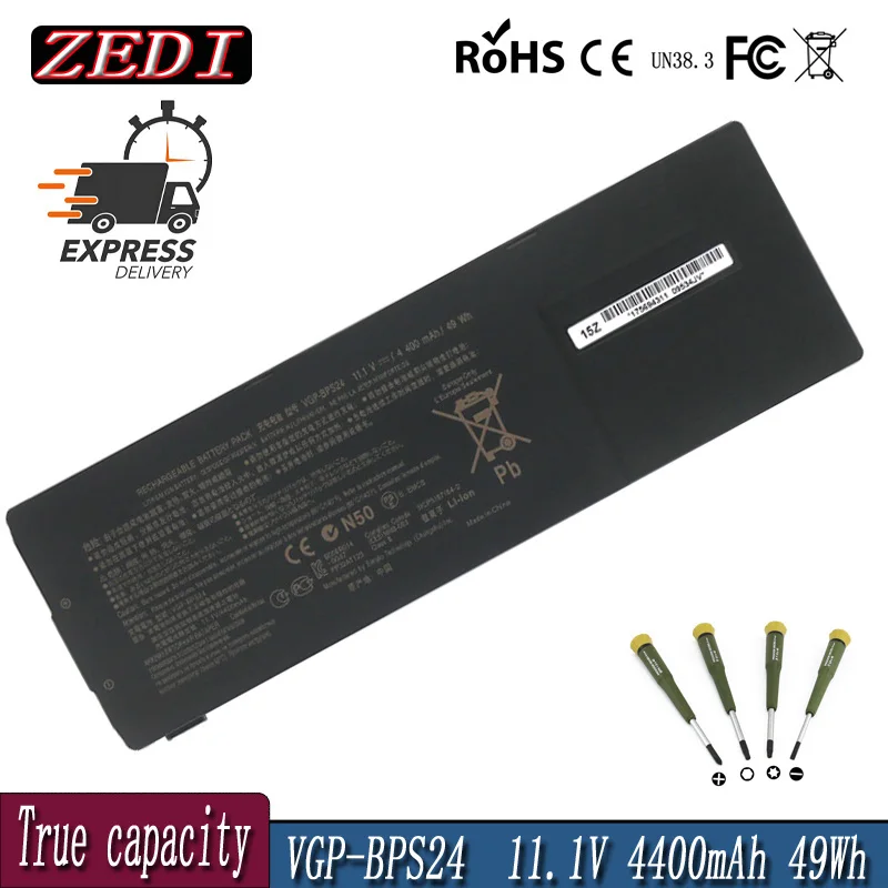 ZEDI аккумулятор для ноутбука VGP-BPS24 Sony VAIO SVS13 SVS13115 SVS13117 SVS13118 SVS13119 SVS13123 SVS13125 SVS13126