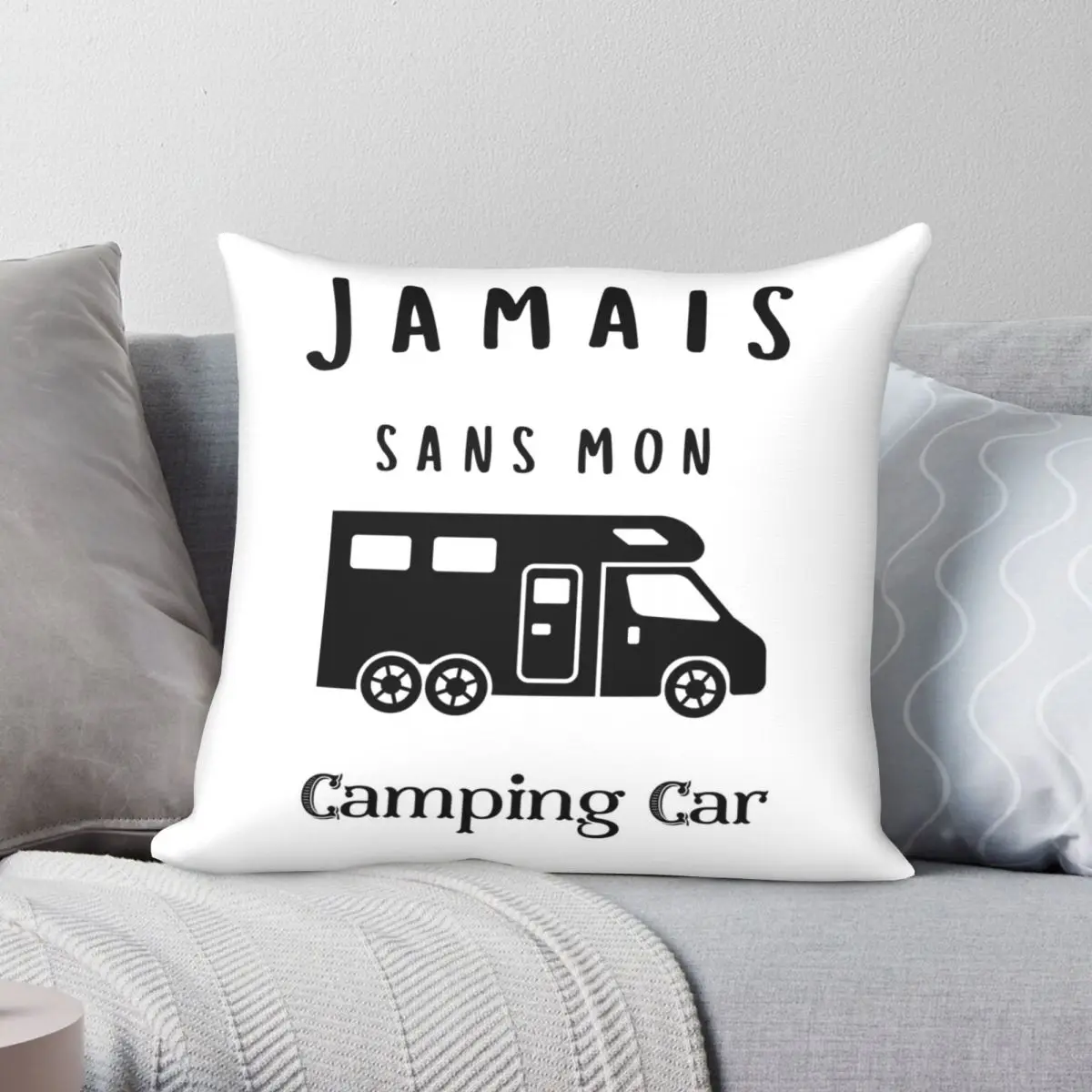 Чехол на подушку из полиэстера и льна с узором |