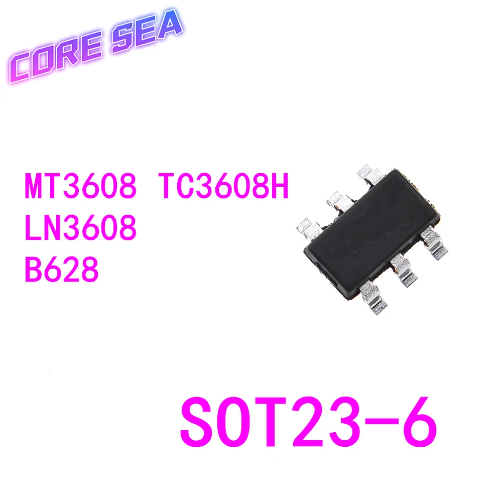 

100pcs mt3608 tc3608h ln3608 silkscreen b628 smd SOT23-6 chip mobile power supply ic